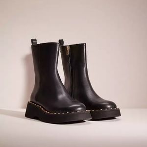 New Coach Vanessa Bootie Black Leather